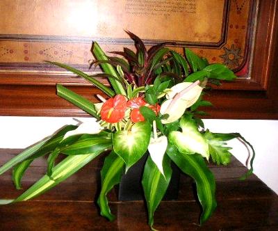 green leaf arrangement, photo credit: Royal Hawaiian Hotel Honolulu green leaf arrangement, photo credit: Royal Hawaiian Hotel Honolulu