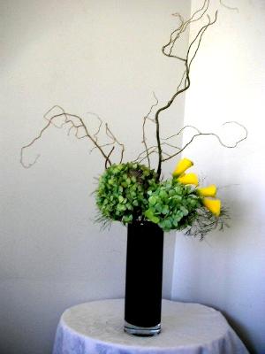 Linear line found in Ikebana arrangement Linear line found in Ikebana arrangement