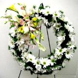 Easel Mounted Funeral Wreath