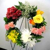 Easel mounted wreath Easel mounted wreath
