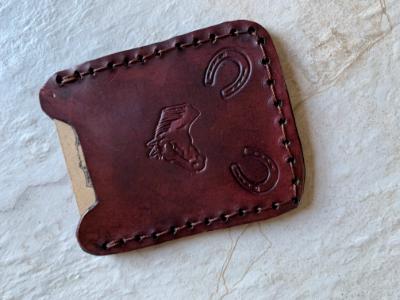 Leather credit card holder or gift card holder 