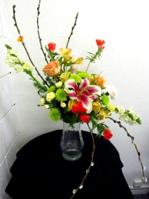 Arrangement blending European and Japanese style