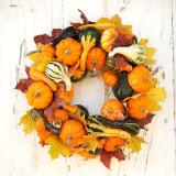 pumpkin wreath, photo credit: Better Homes and Gardens