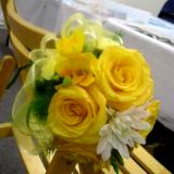 Wedding chair flower arrangement