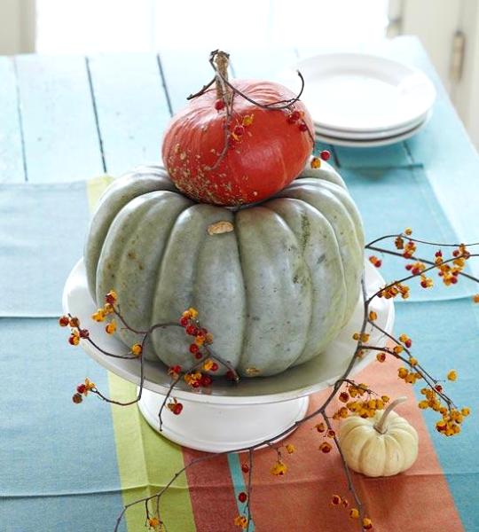 pumpkin arrangement, photo credit: Better Homes and Gardens